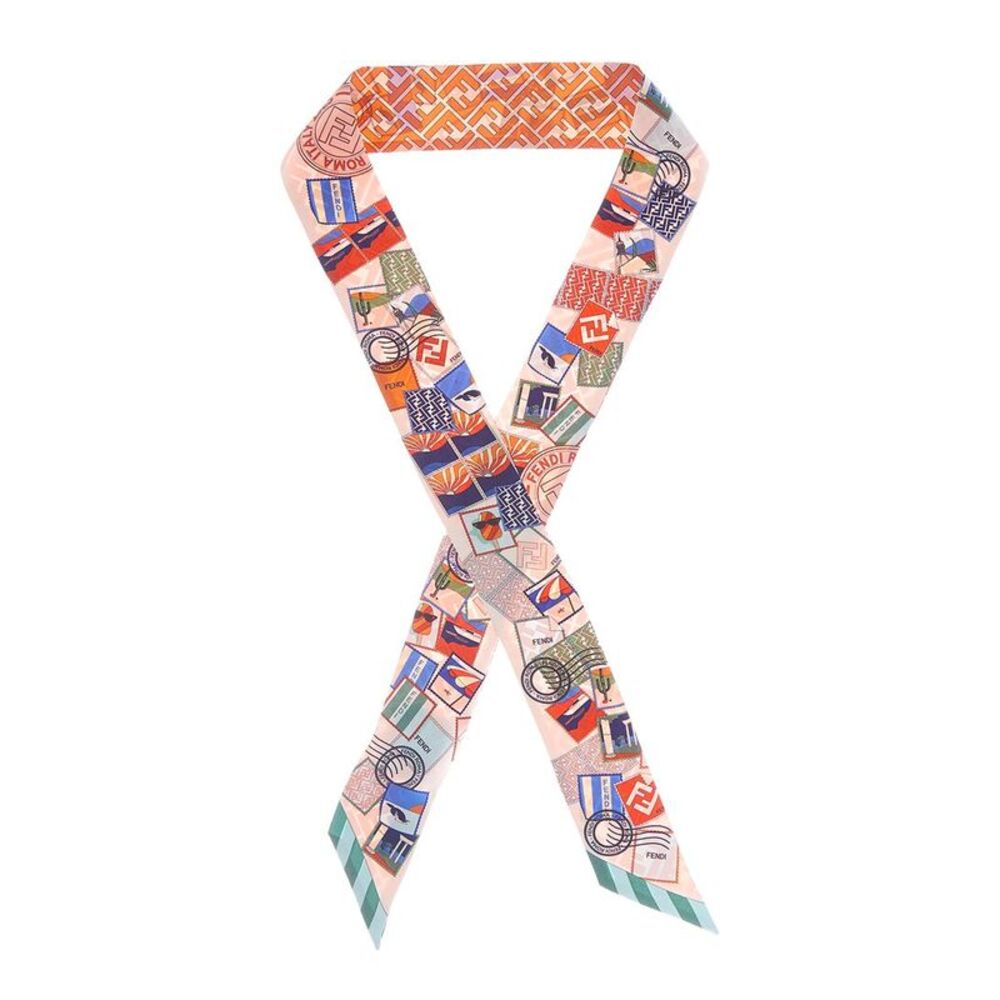 Fendi Silk Neck Bow, Beige